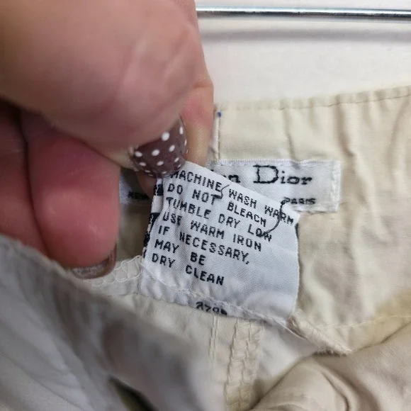 Christian Dior Actifs Pants Women 6 Beige Tapered Pleated High Waisted Old Money - Picture 15 of 16